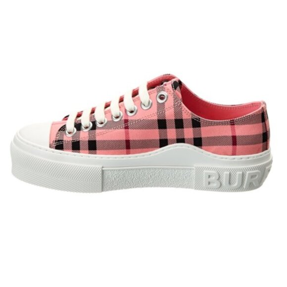NIB-BURBERRY-Check Canvas Sneaker - Size 39 - Picture 2 of 4